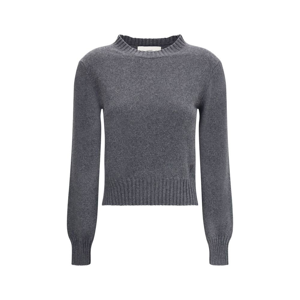 Grauer Kaschmirpullover