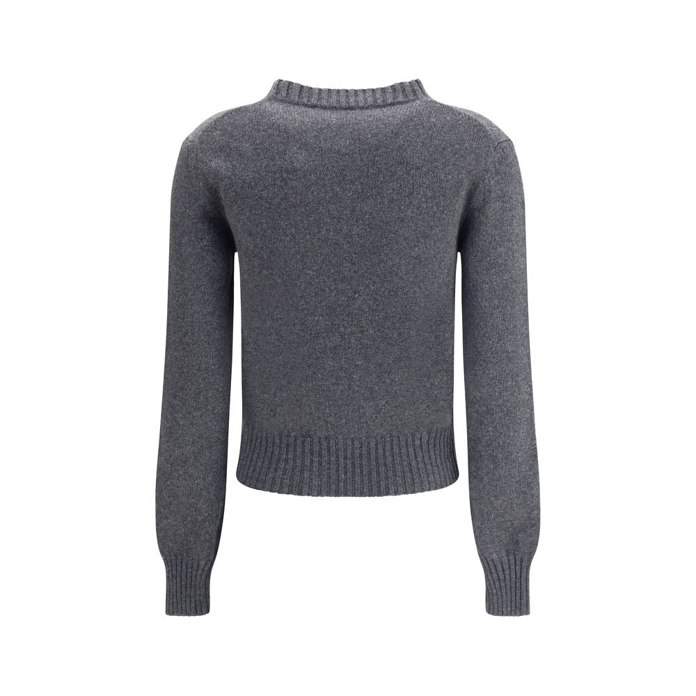 Grauer Kaschmirpullover