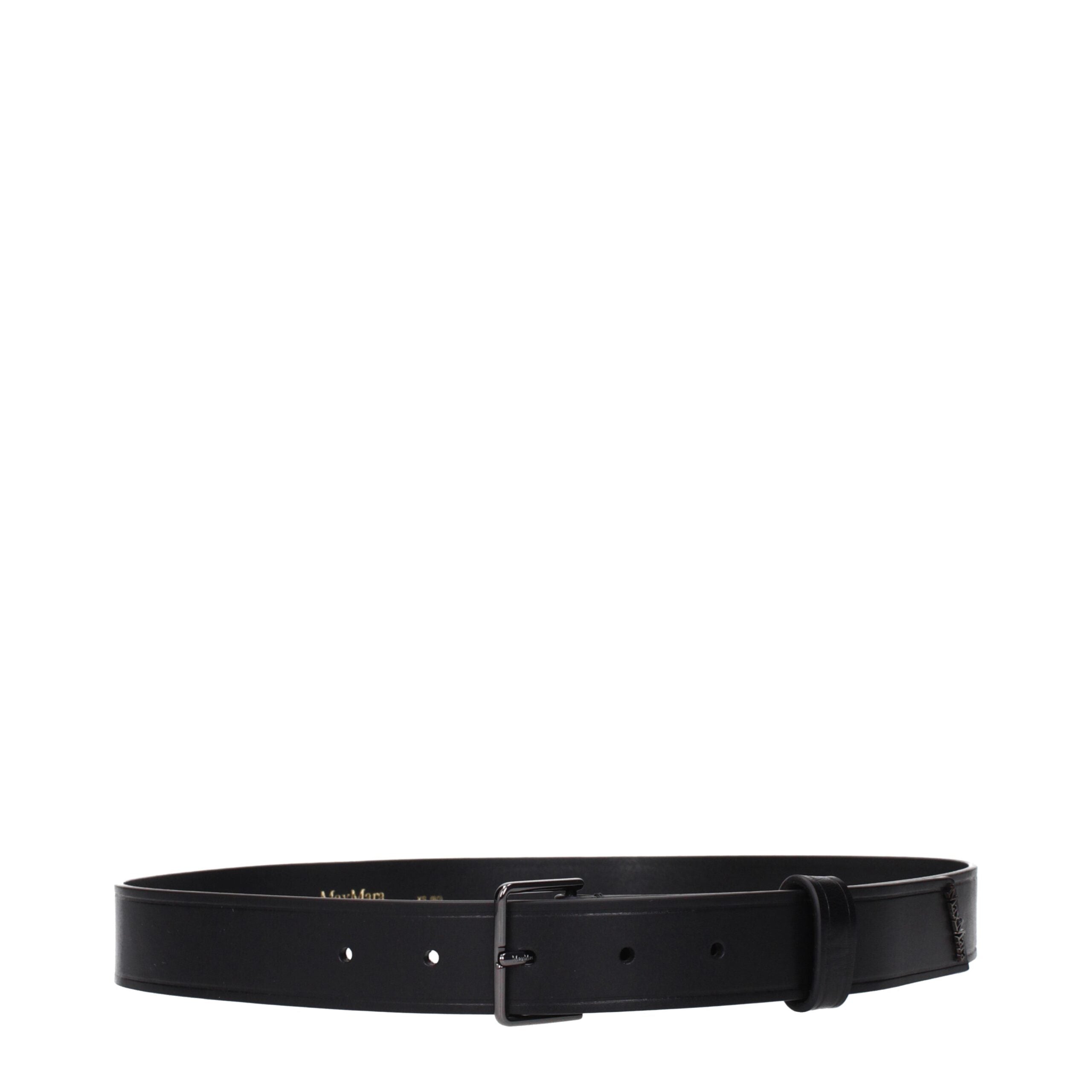 Black Leather Regular Belt