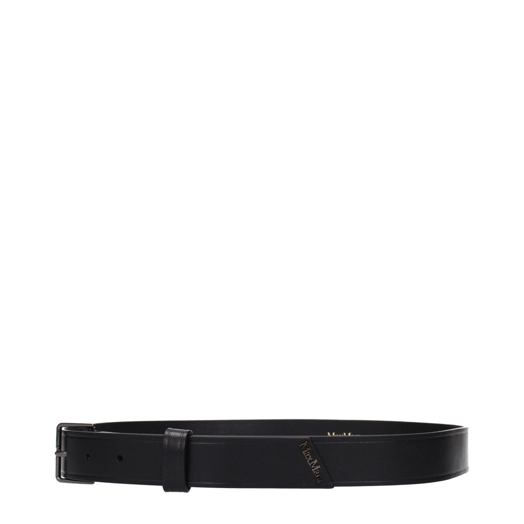 Black Leather Regular Belt