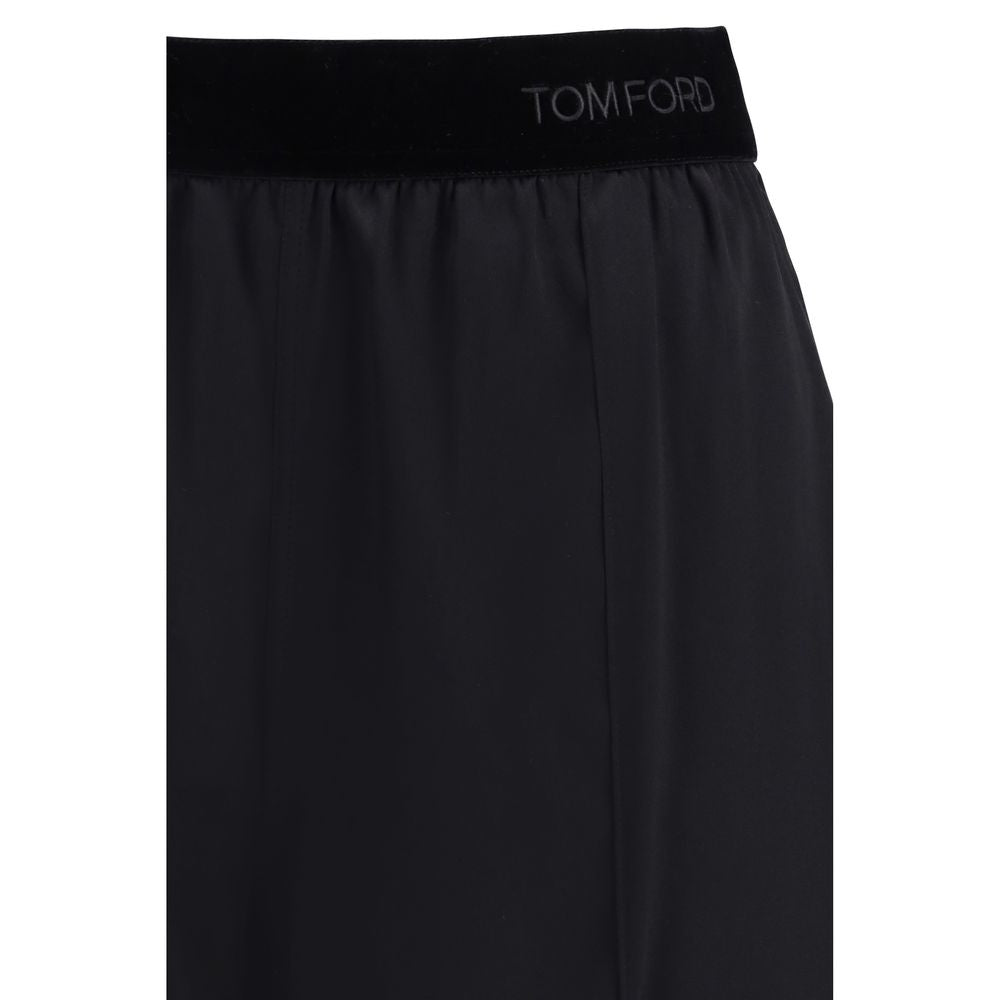 Stretch silk satin Trousers