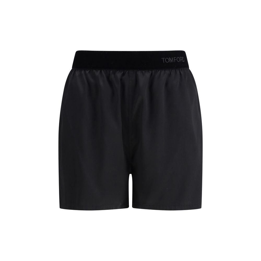 Stretch silk satin PJ Shorts