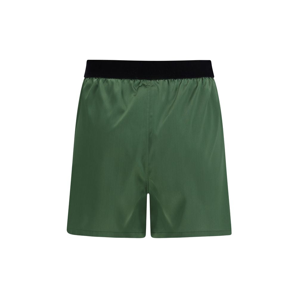 Stretch silk satin PJ Shorts