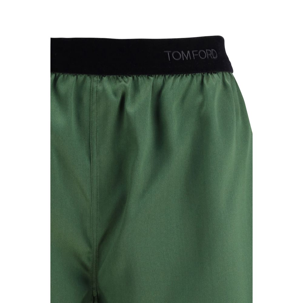 Stretch silk satin PJ Shorts
