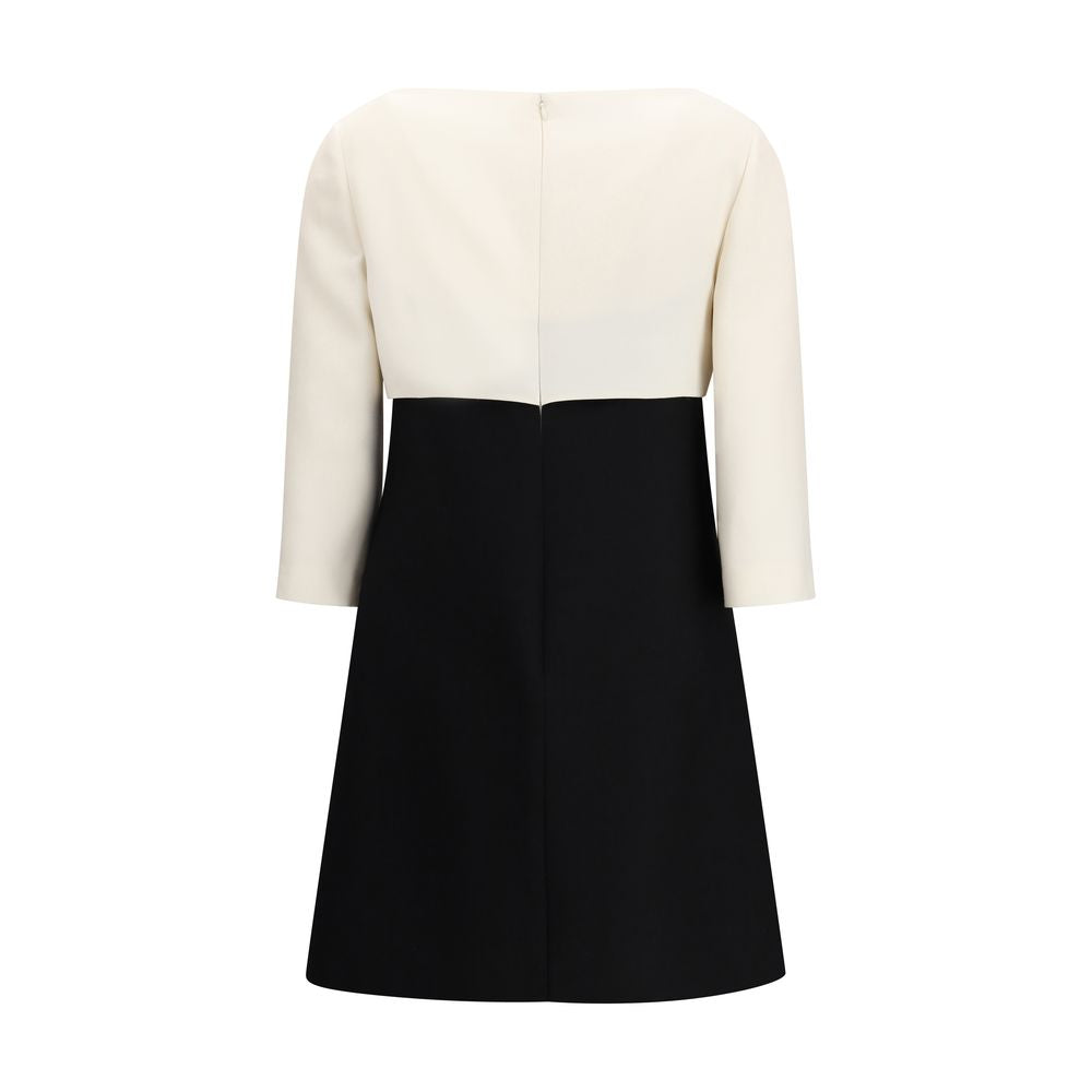 Schwarzes Cocktailkleid aus Fleecewolle