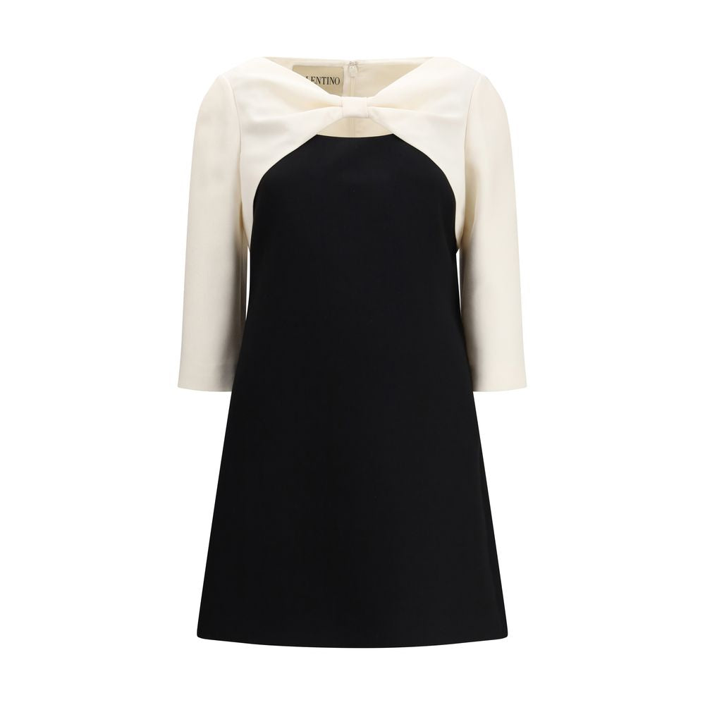Schwarzes Cocktailkleid aus Fleecewolle