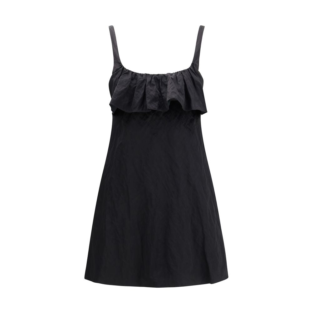 Mini Dress in washed technical satin