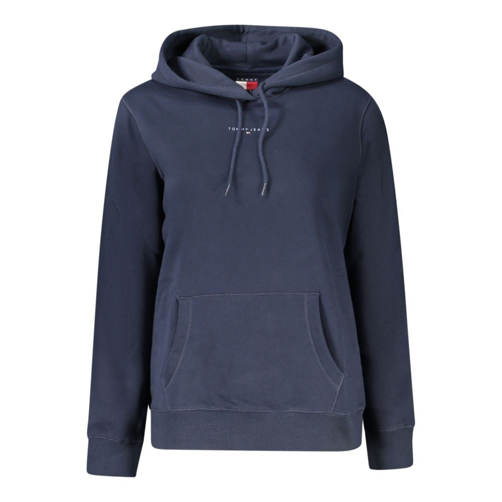 Blauer Damen-Hoodie aus Baumwolle