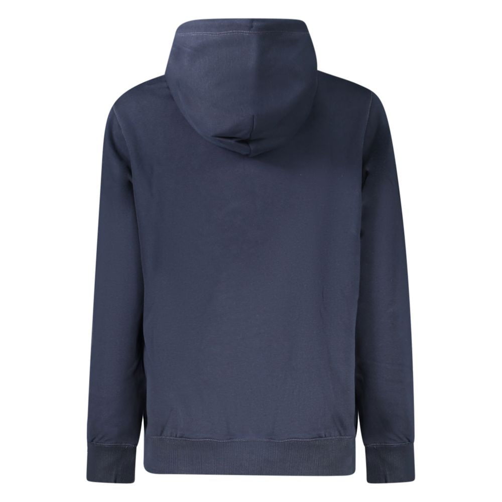 Blauer Damen-Hoodie aus Baumwolle