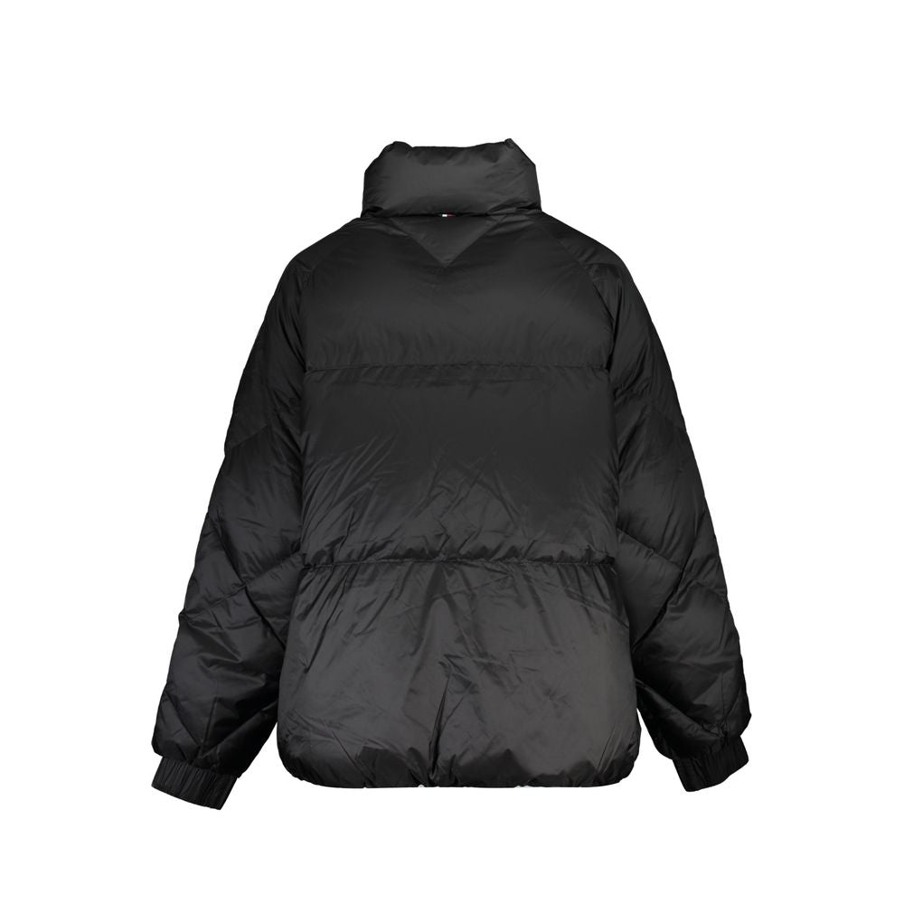 Schwarze Nylon-Herrenjacke