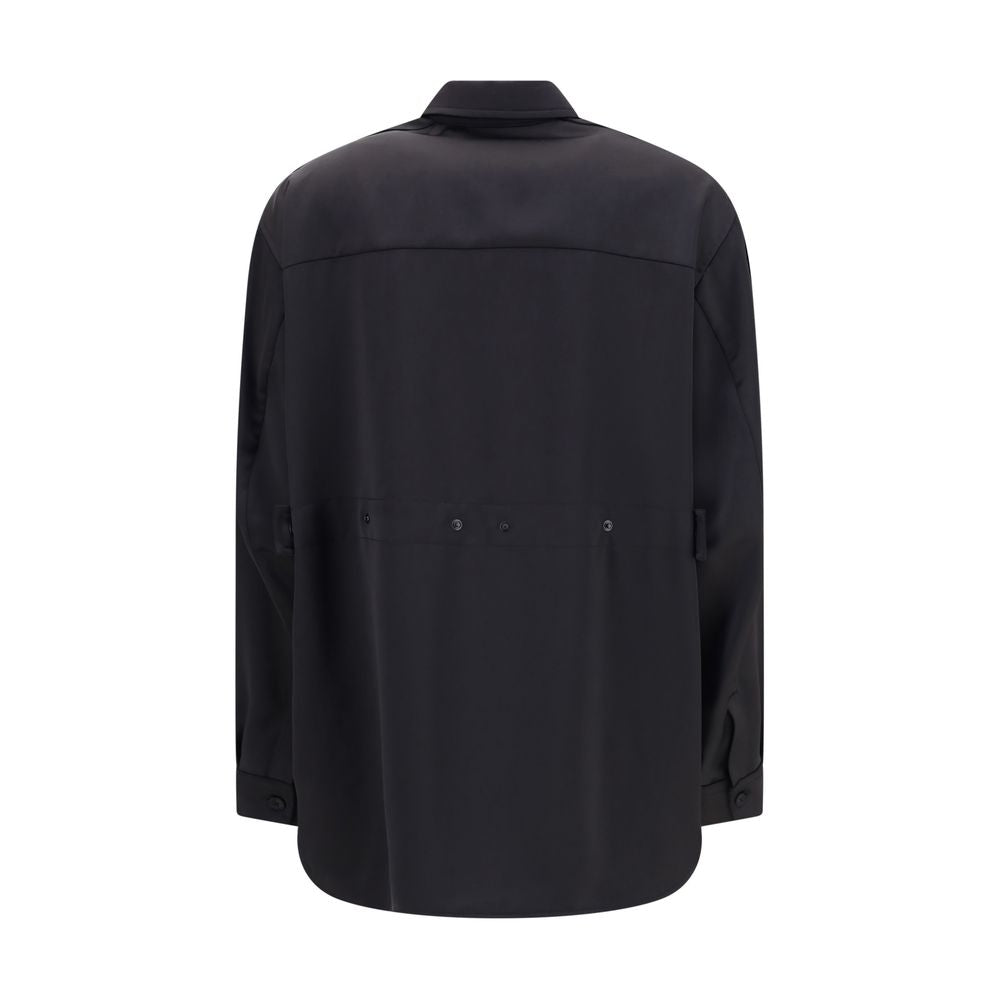 Black Polyester Dress Shirt