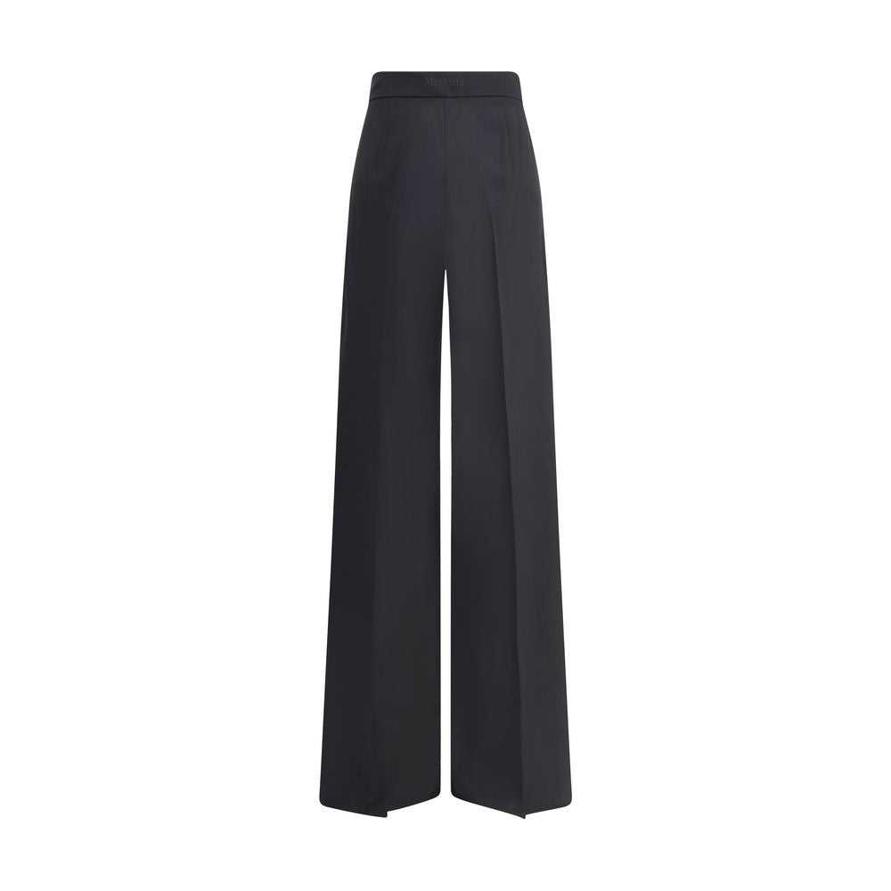 Black Fleece Wool Casual Pants