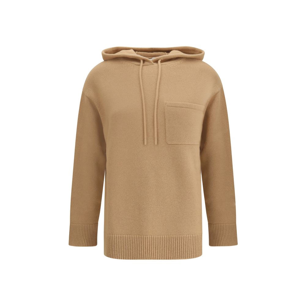 Beige Wollhoodie