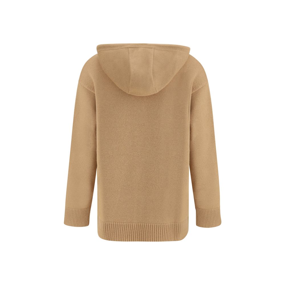 Beige Wollhoodie