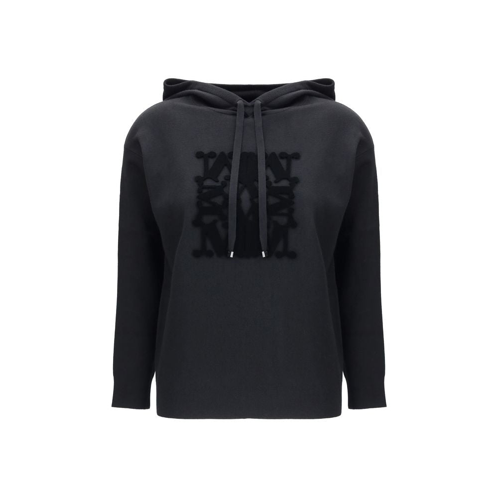 Schwarzes Woll-Sweatshirt