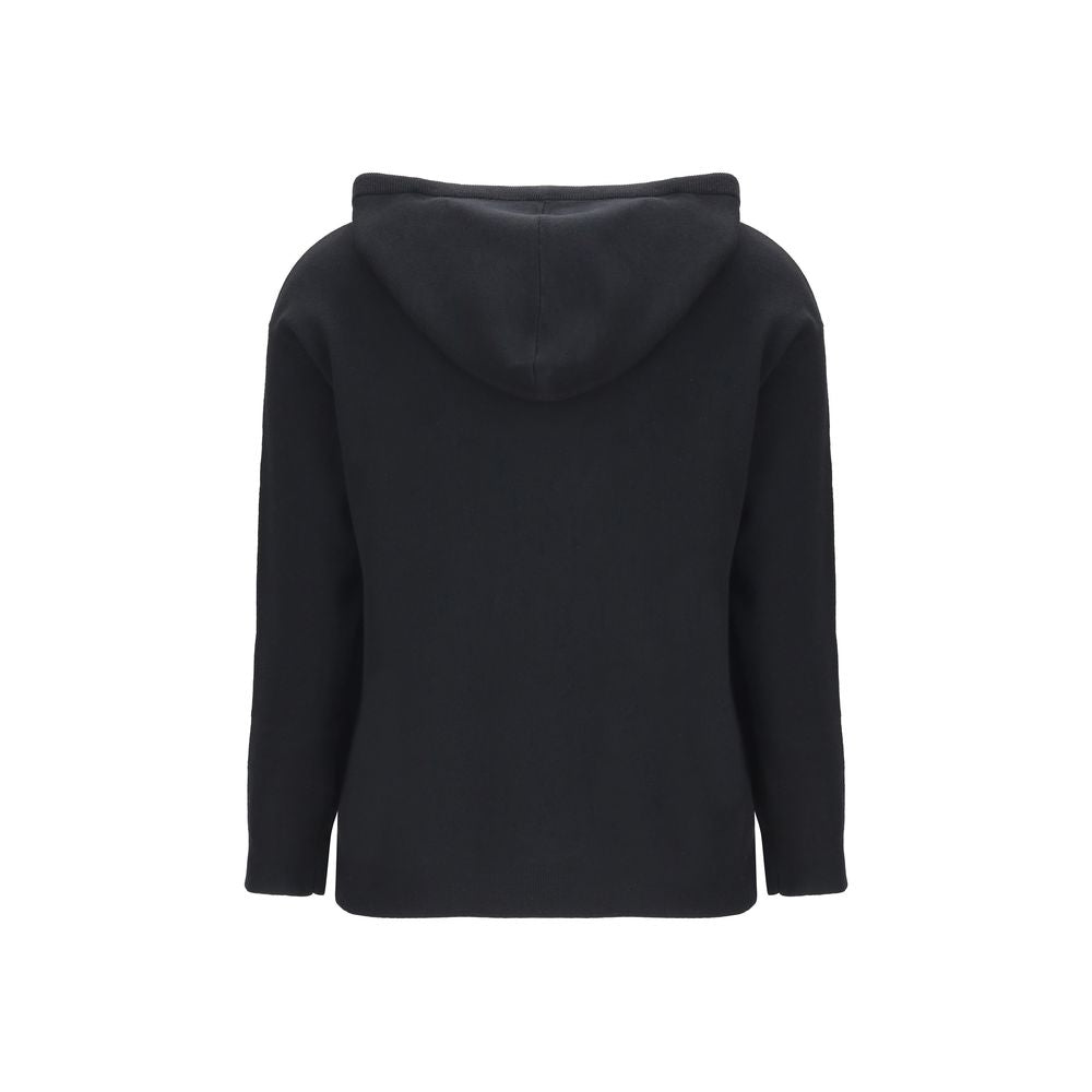 Schwarzes Woll-Sweatshirt