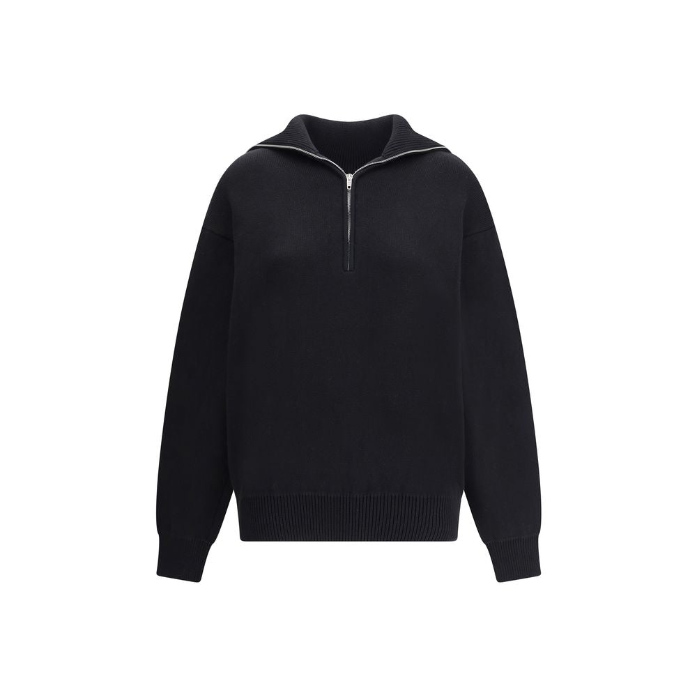 Schwarzes Baumwoll-Sweatshirt