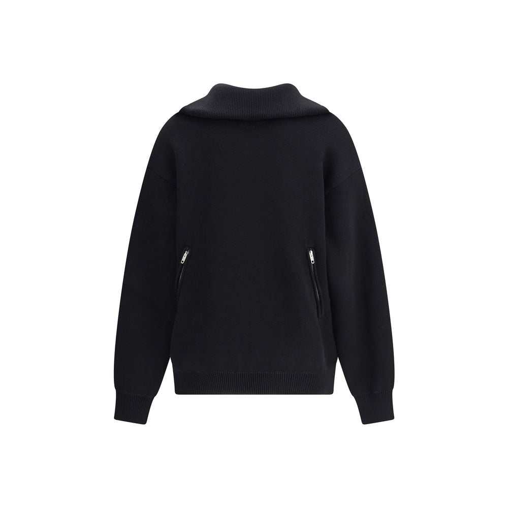 Schwarzes Baumwoll-Sweatshirt