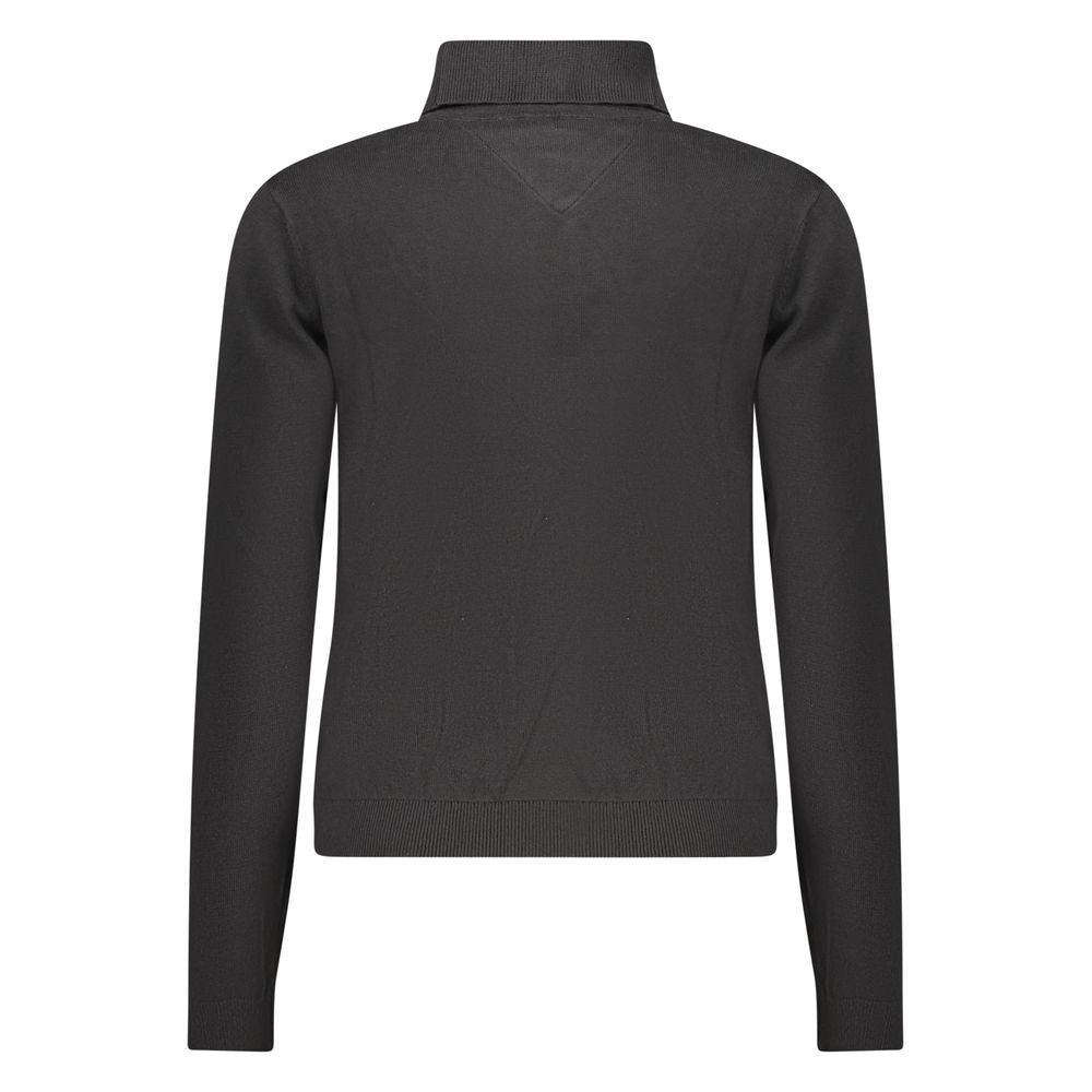 Schwarzer Baumwollpullover für Damen