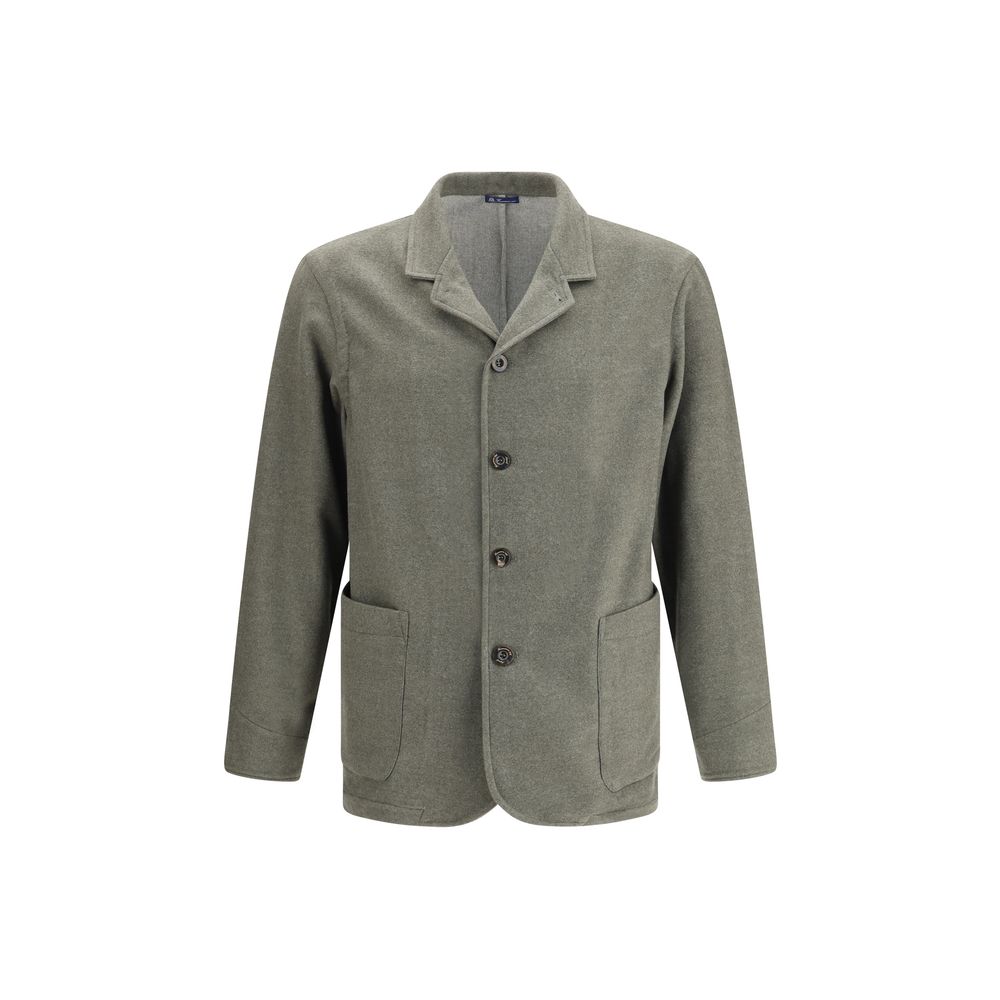 Green Fleece Wool Coat