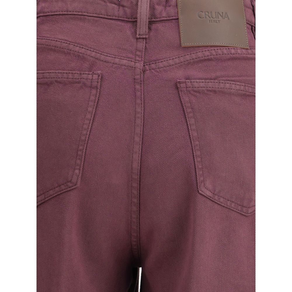 Purple Tencel Relaxed Fit Jeans