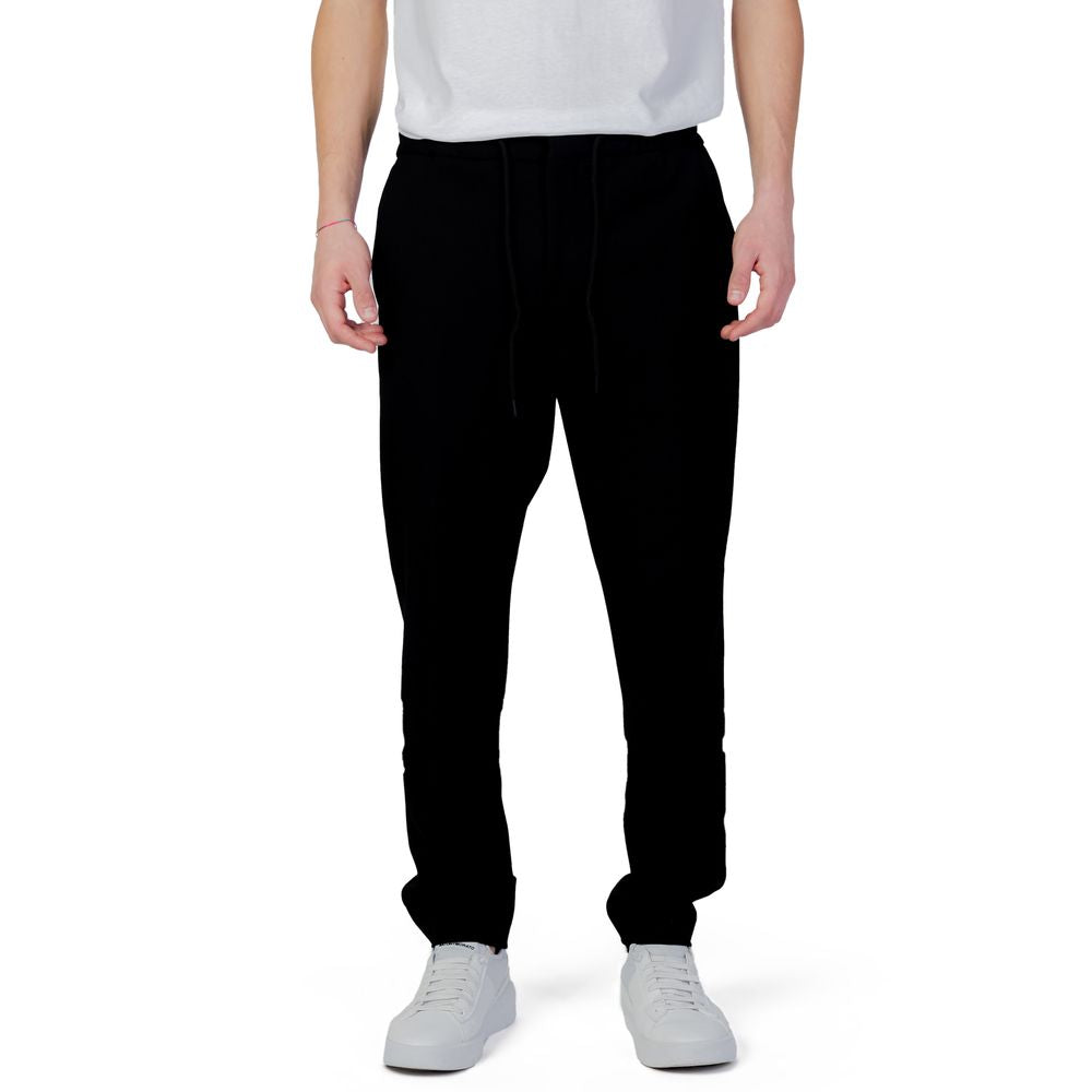 Schwarze Polyester-Freizeithose