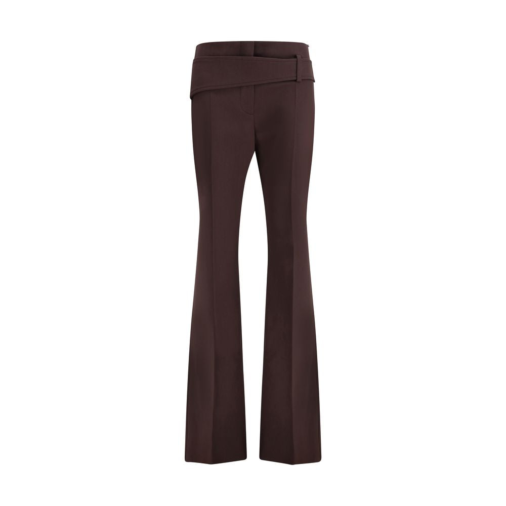Bordeaux Polyester Dress Pants