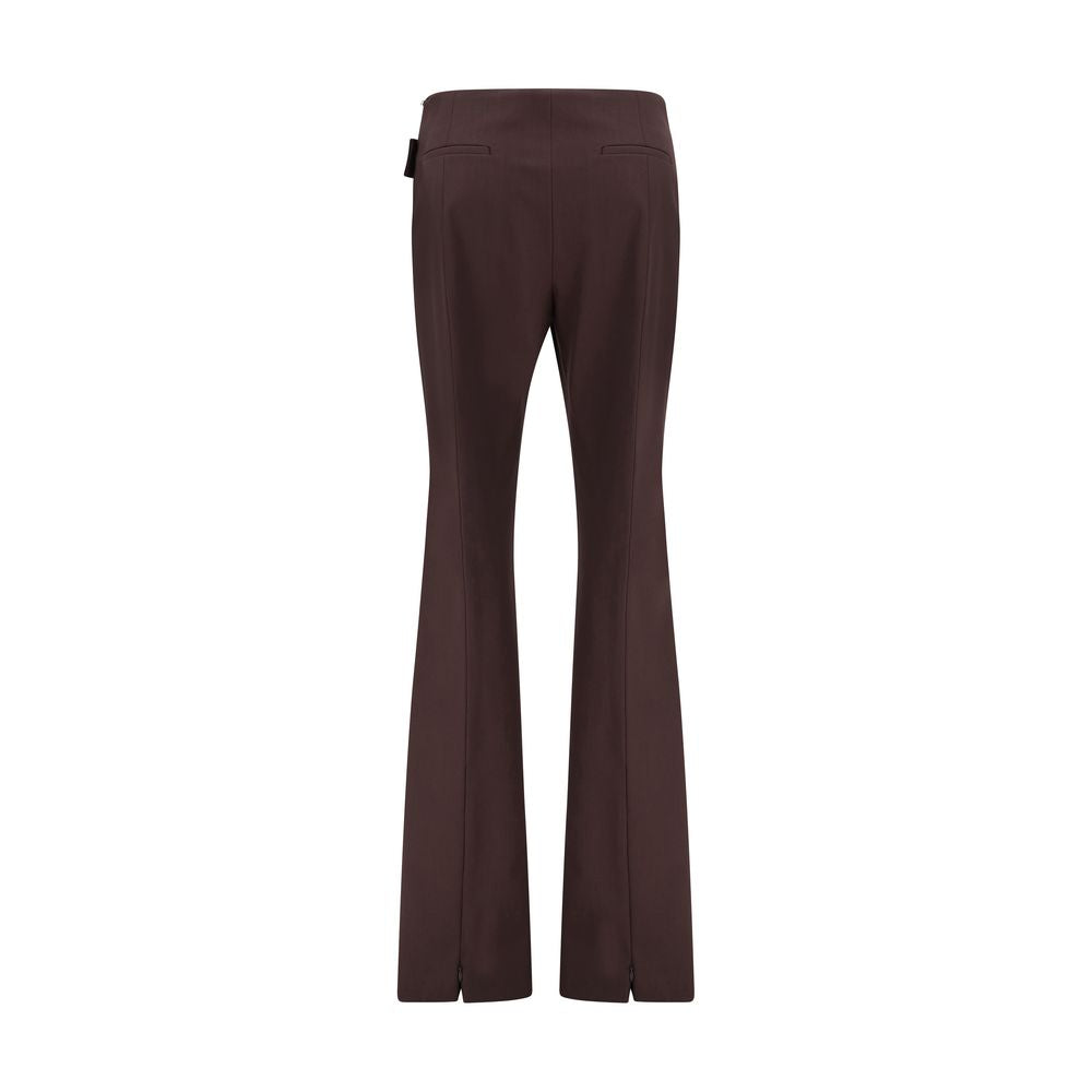 Bordeaux Polyester Dress Pants