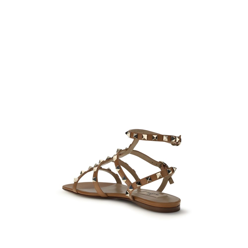 Rockstud leather Sandals
