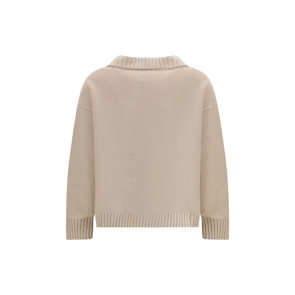 Beige Fleece Wool Sweatshirt