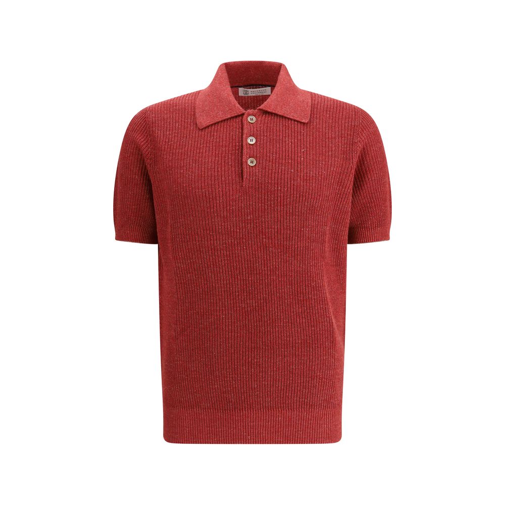 Red Cotton Polo Shirt