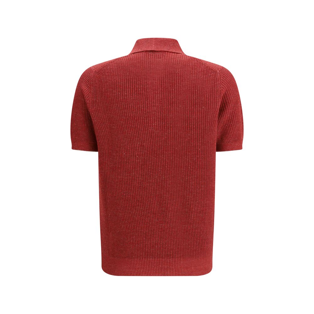 Red Cotton Polo Shirt