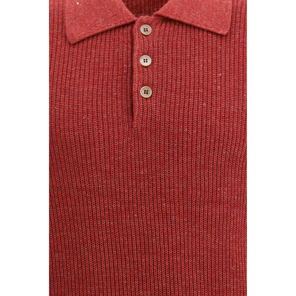 Red Cotton Polo Shirt