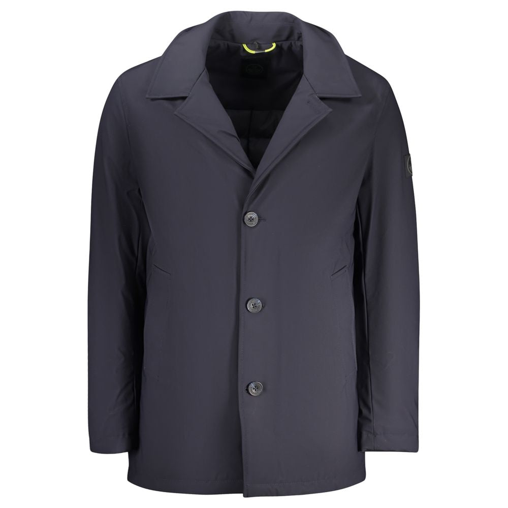 Blue Polyester Men's Jacket