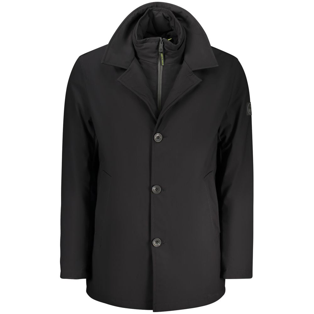 Black Polyester Men's Jacket
