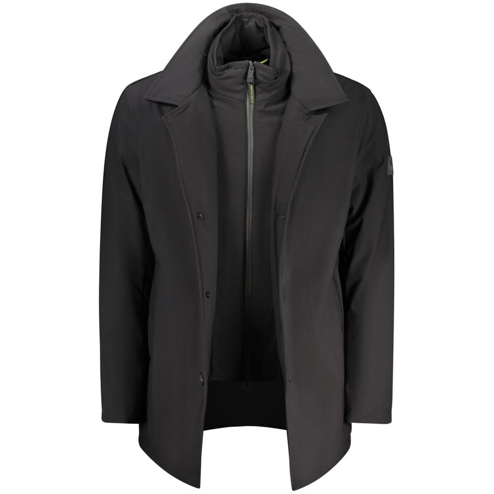 Black Polyester Men's Jacket