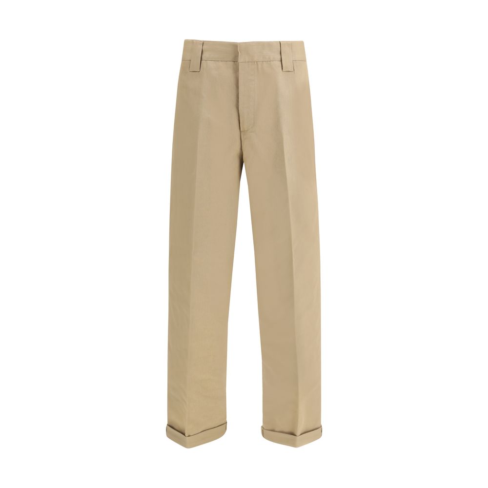 Beige Cotton Chino Pants