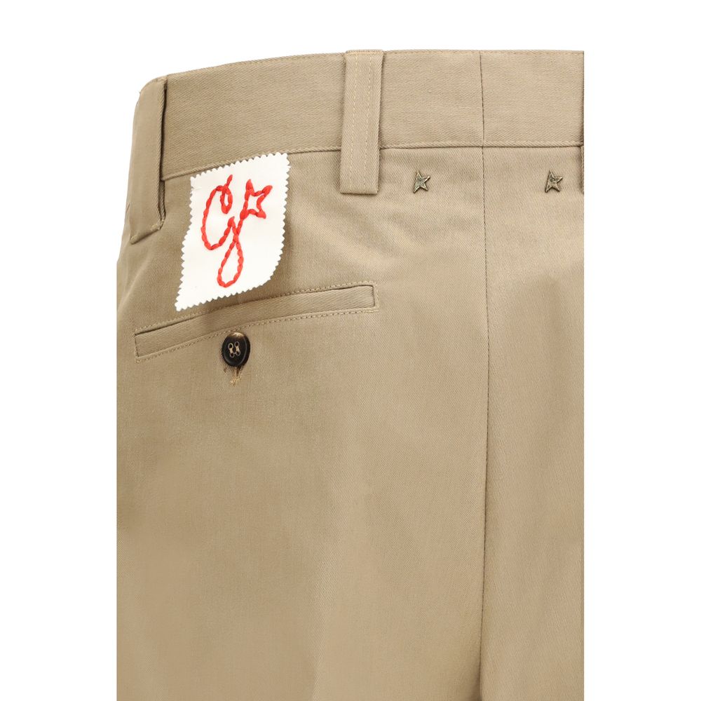 Beige Chino-Hose aus Baumwolle