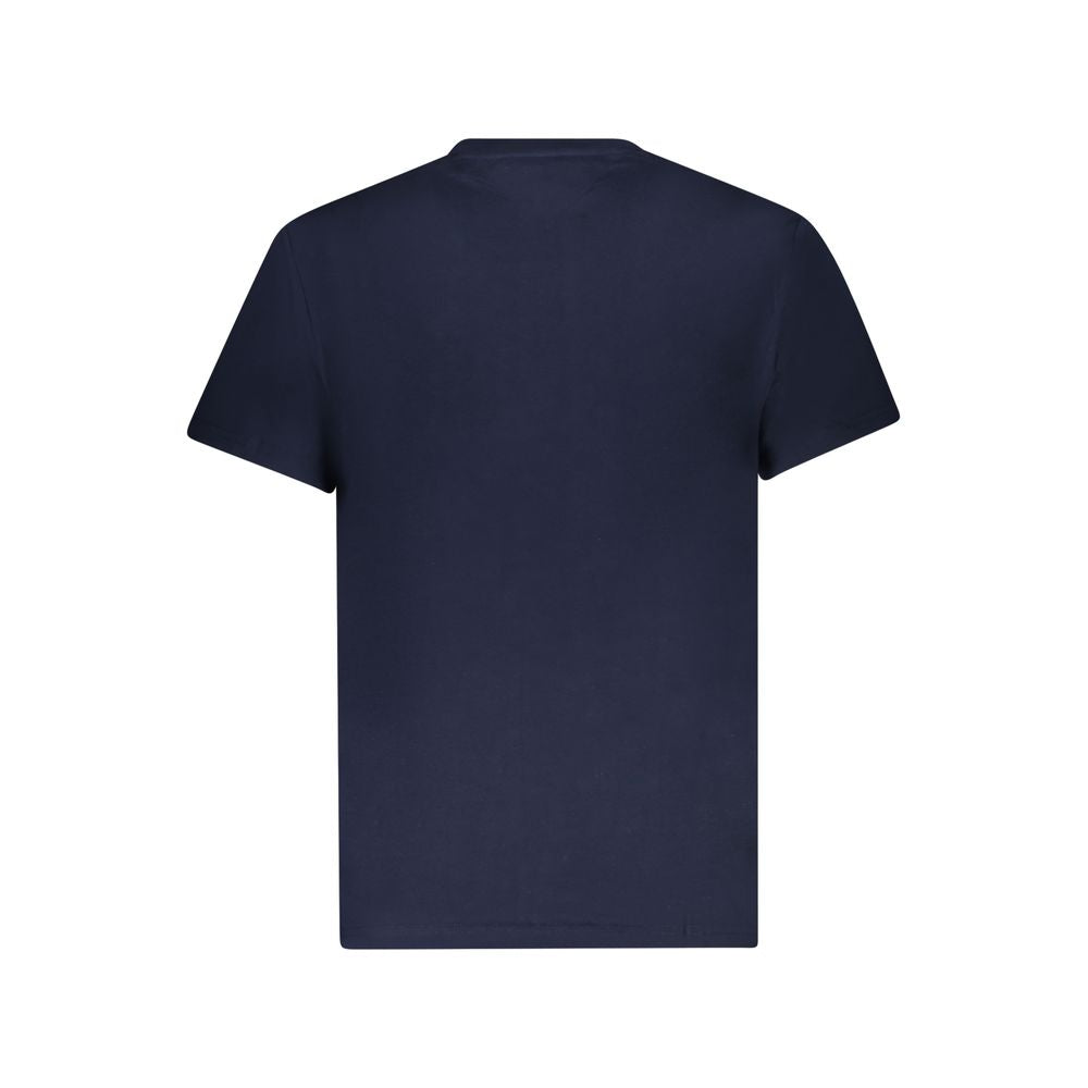 Blue Cotton Men T-Shirt