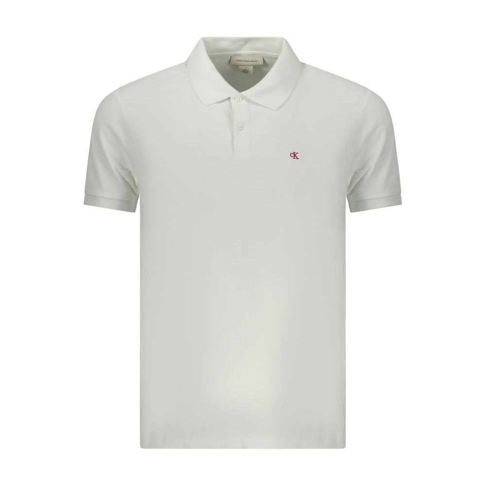 White Cotton Men Polo
